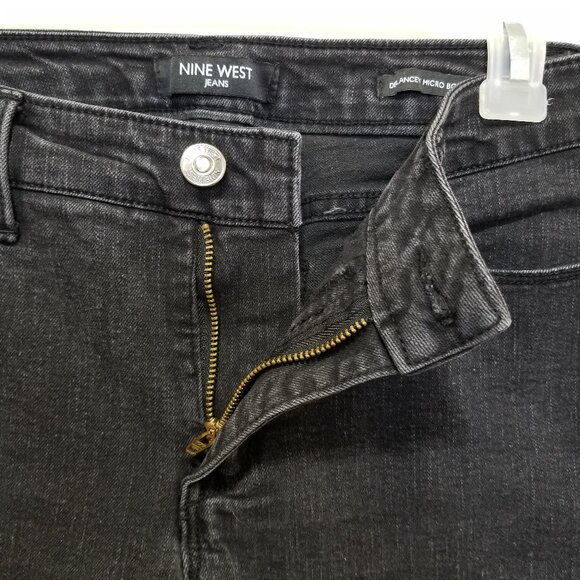 Nine West jeans 6 Delancey Micro Boot cut bootcut denim stretch DNWB1726-BLK - Picture 7 of 12